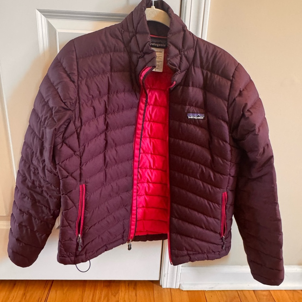 Patagonia Purple Puffer Jacket with Pink Lining